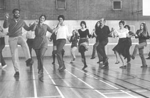 Leading dancing at the University of Chicago